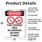 Signmission Fuel Storage Area No, 12 in W x Rectangle, Aluminum OS-2PACK-DS-A-1218-V-1269 - alternate 7